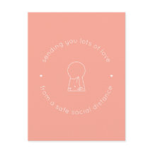 Senden der Liebe Social Distance Pink Niedlich Cat