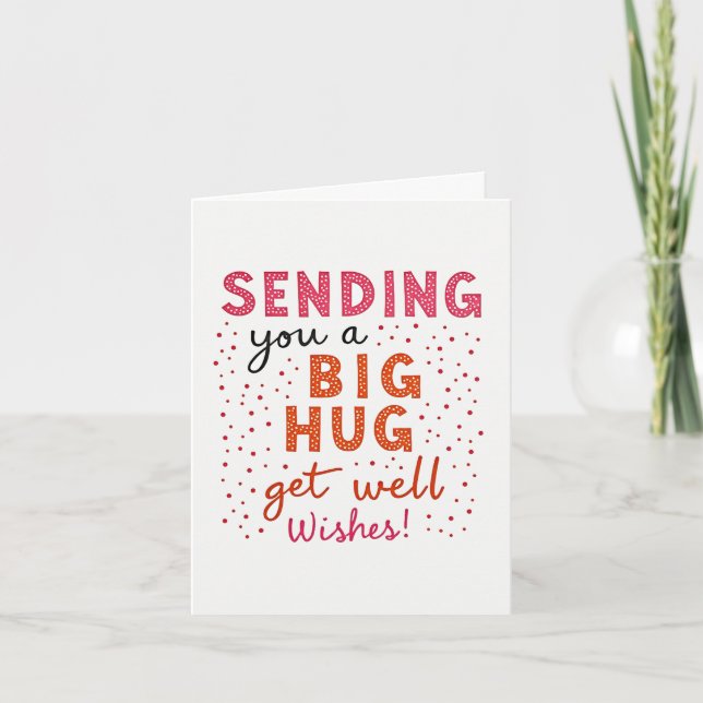 Senden einer Big Hug Get Well Card Karte (Vorderseite)