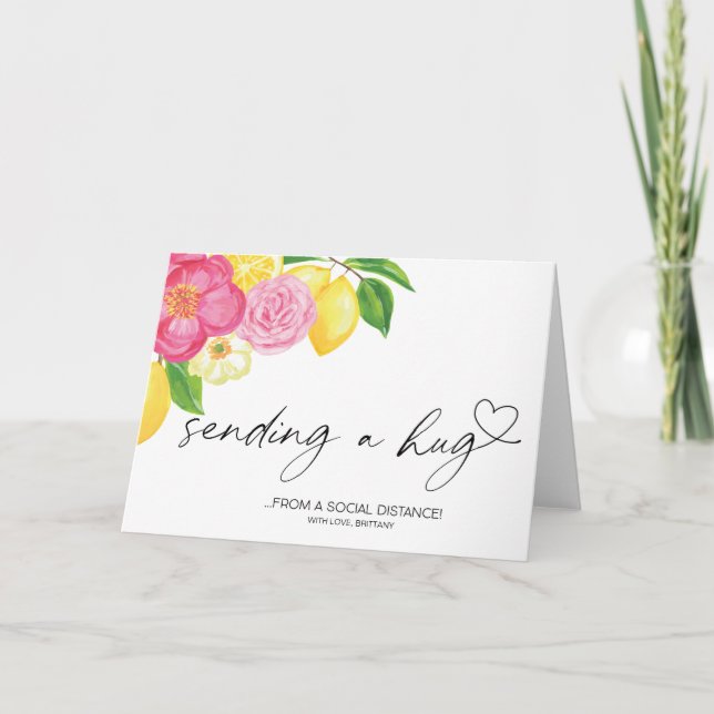 Senden einer "Hug Quarantine Miss You Socially Dis Karte (Vorderseite)