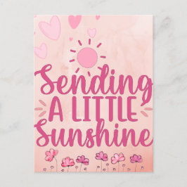 Senden einer kleinen Sunshine Post Card Postkarte