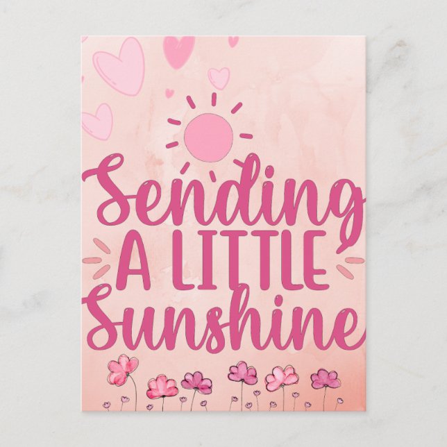 Senden einer kleinen Sunshine Post Card Postkarte (Vorderseite)