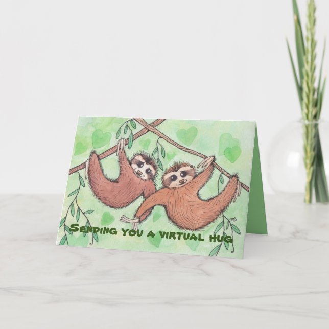 Senden einer Virtual Hug Sloth Card Karte (Vorderseite)