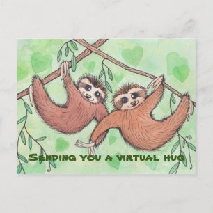Senden einer Virtual Hug Sloth Postkarte