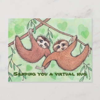 Senden einer Virtual Hug Sloth Postkarte