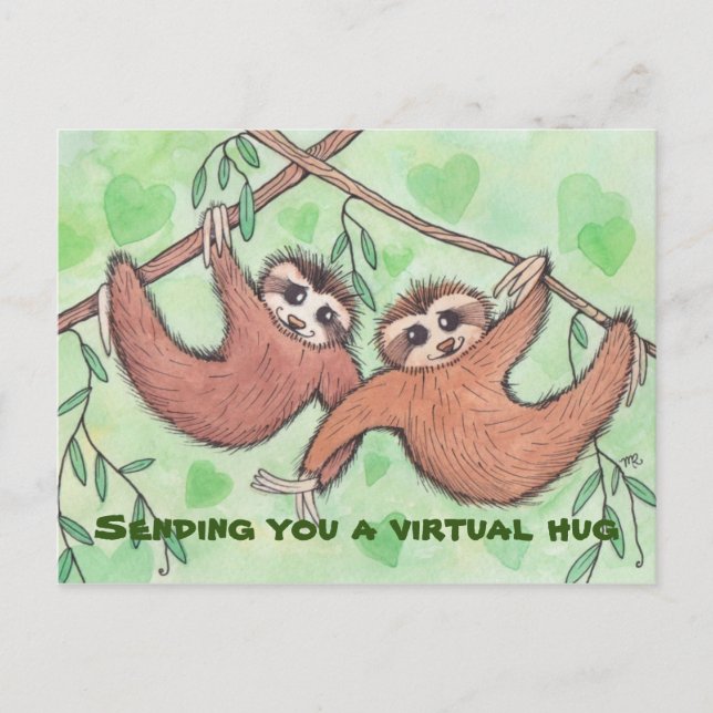 Senden einer Virtual Hug Sloth Postkarte (Vorderseite)