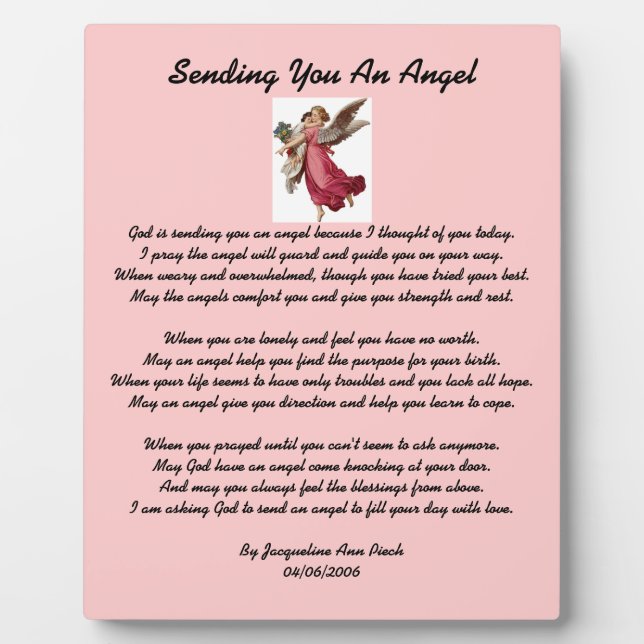 Senden eines Angel Plaque Fotoplatte (Vorderseite)
