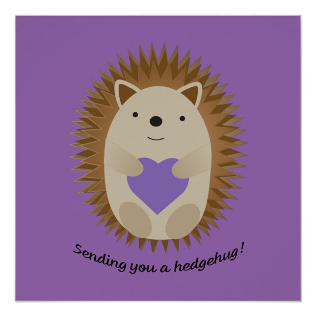 Senden eines Hedgehug-Igels Poster (Vorderseite)