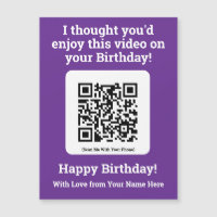Senden eines Videos mit QR-Code auf einer Magnetka