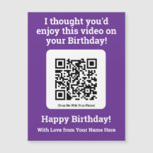 Senden eines Videos mit QR-Code auf einer Magnetka