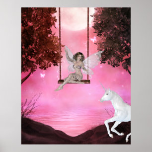 Senden für das Unicorn - Fantasy Print Poster