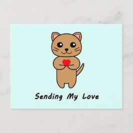 Senden meiner Liebe - Blue Background Postkarte