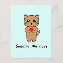 Senden meiner Liebe - Blue Background (Vertikal) Postkarte