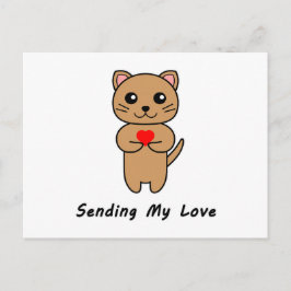 Senden meiner Liebe - Weißer Hintergrund Postkarte