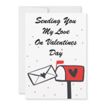 Senden meiner Liebe zur Grußkarte für Valentinstag