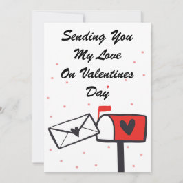 Senden meiner Liebe zur Grußkarte für Valentinstag Feiertagskarte