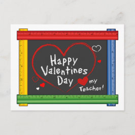Senden Sie die Meldung Happy Valentine's Day Teach Postkarte