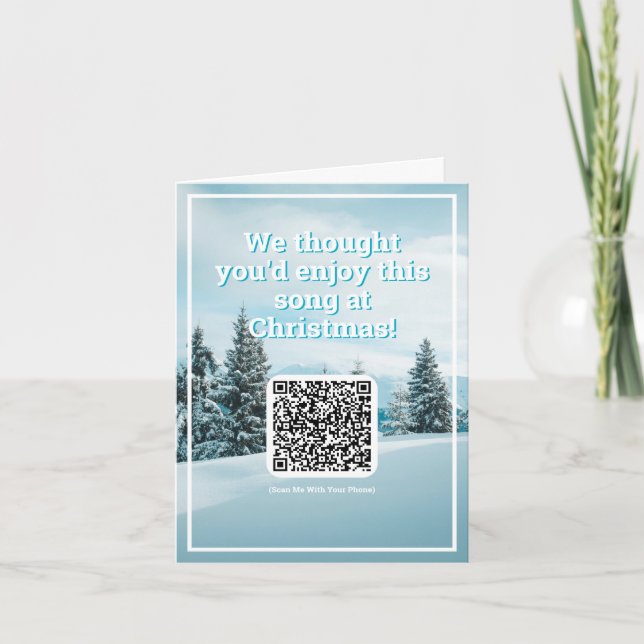 Senden Sie ein Lied mit QR-Code zu Weihnachten Karte (Vorderseite)