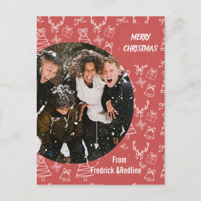 Senden Sie eine fröhliche Urlaubsbotschaft mit die Postkarte (Vorderseite)