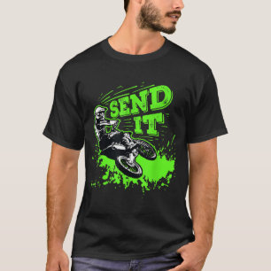 Senden Sie es Geschenk Funny Dirt Bike Motocross M T-Shirt