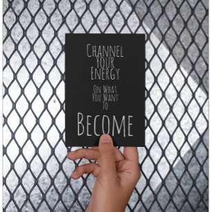 Senden Sie Ihre energiepositive Bestätigung Postkarte