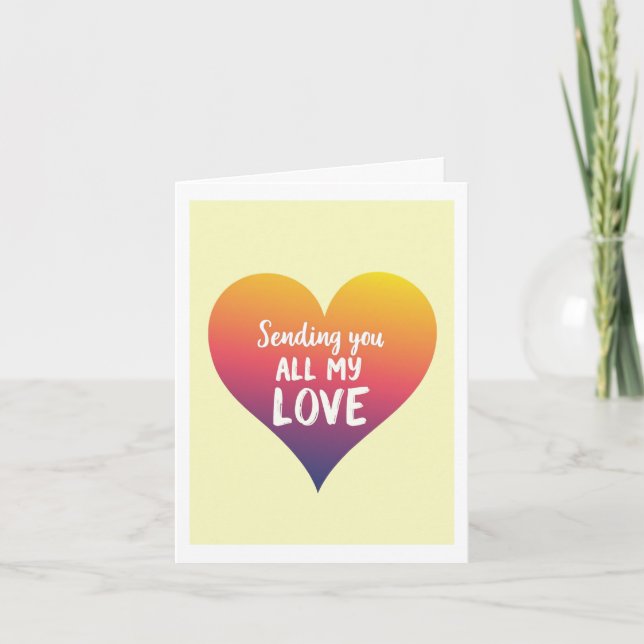 Senden Sie Ihre Liebe bald gut Empathy Card Karte (Vorderseite)
