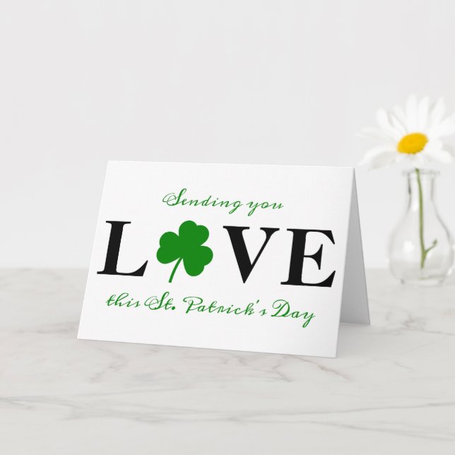 Senden Sie Ihre Liebe Kleeblatt St. Patrick's Day Karte (Kleine Pflanze)