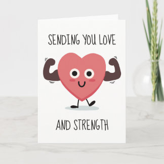 Senden Sie Ihre Liebe & Kraft Funny Sympathy Card Dankeskarte