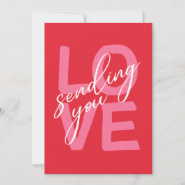 Senden Sie Liebe Moderne Typografie Valentinstag Feiertagskarte