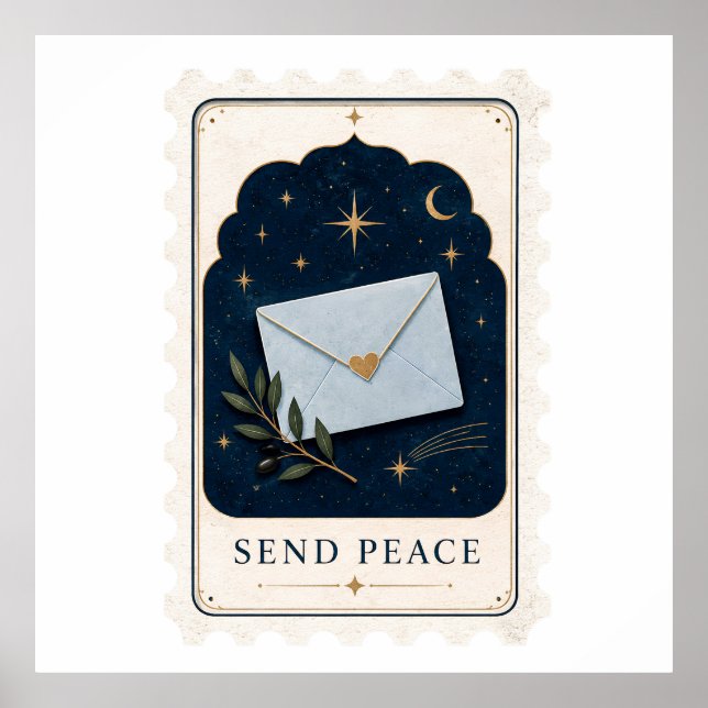 Senden Sie Peace Celestial Pen Pal Sticker Sheet Poster (Vorne)