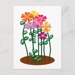 Senden von Blume Postkarte