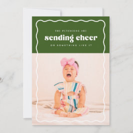 Senden von Cheer Holiday Flat Foto Card Feiertagskarte