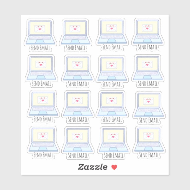 Senden von E-Mail-Laptop Aufkleber (Blatt)