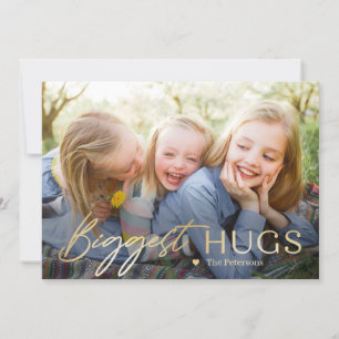 Senden von Hugs Modern Foto Card Feiertagskarte