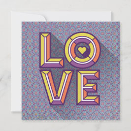 Senden von Liebe Note Card in Periwinkle Mitteilungskarte