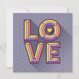 Senden von Liebe Note Card in Periwinkle Mitteilungskarte