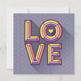 Senden von Liebe Note Card in Periwinkle Mitteilungskarte
