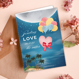 Senden von Liebe über die Miles Grußkarte Feiertagskarte