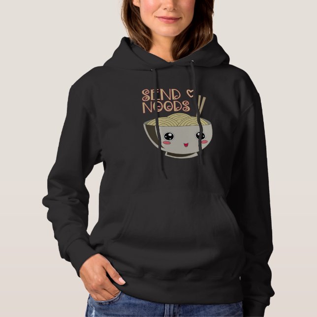 Senden von Noods Kawaii Ramen Bowl Miso Noodle Sou Hoodie (Vorderseite)