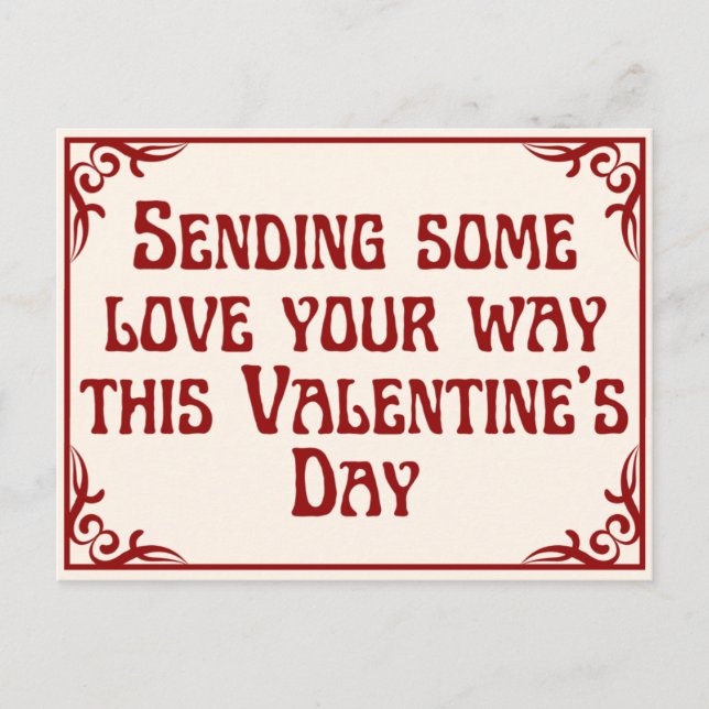 Sendende Liebe Platonic Valentine Postkarte (Vorderseite)