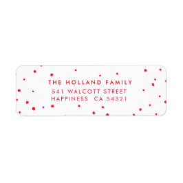 SENDER ADDRESS niedliche moderne Schneeflocken Rot