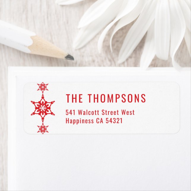 SENDER Moderner Festurlaub niedliche Schneeflocke  (Insitu)