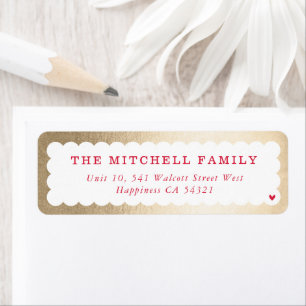 SENDER moderner Minimal-Jakobsbanner Gold rot