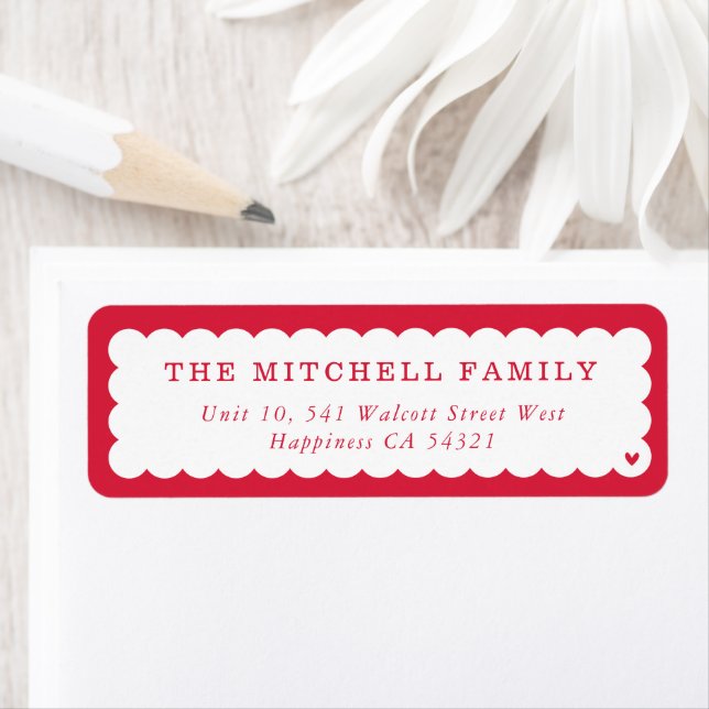 SENDER moderner Minimal-Jakobsbanner rot (Insitu)