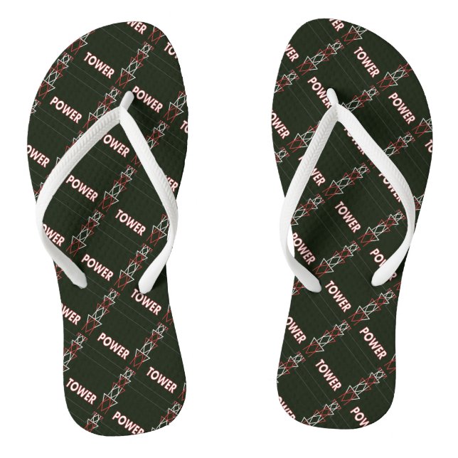 Sendeturm und Stromleitungsmuster Flip Flops (Fußbett)