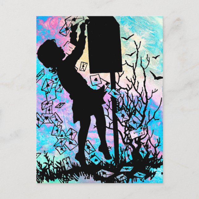 SENDING LIEBE MIT SNAIL MAIL! POSTKARTE (Vorderseite)