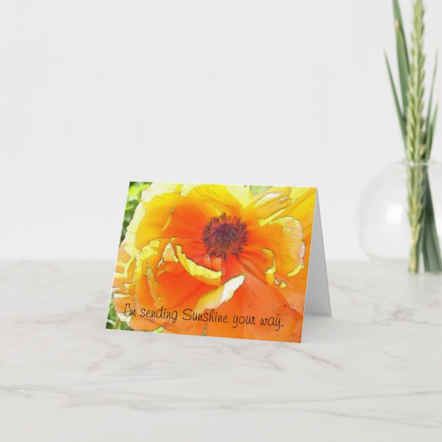 Sending Sunshine your way. Karte (Vorderseite)