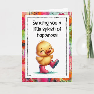 Sending You a Little Splash of Happiness Duck Card Karte