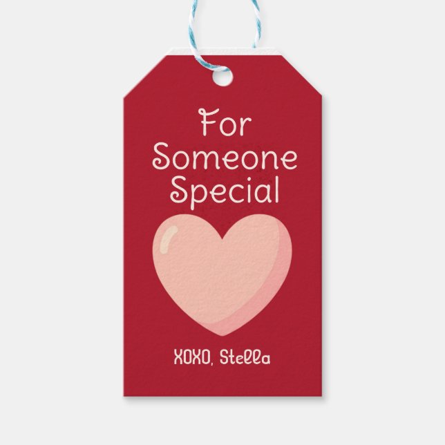 Sending You Love Valentine Gift Tag  Geschenkanhänger (Vorderseite)