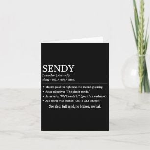 Sendy Bedeutung Lustiger Slang Outfit Lass Uns Sen Karte