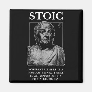 Seneca "Chance für einen guten Geist"-Zitat Magnet